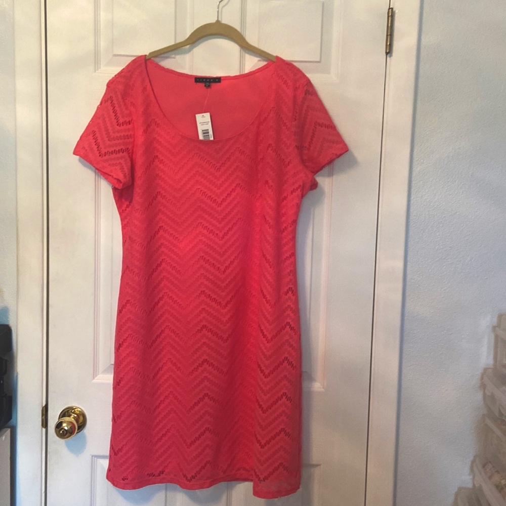 Tiana B size XL coral dress, new with tag
